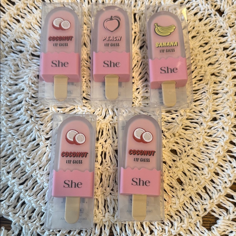 Set of 5 S.he Popsicle Lip Gloss 🆕